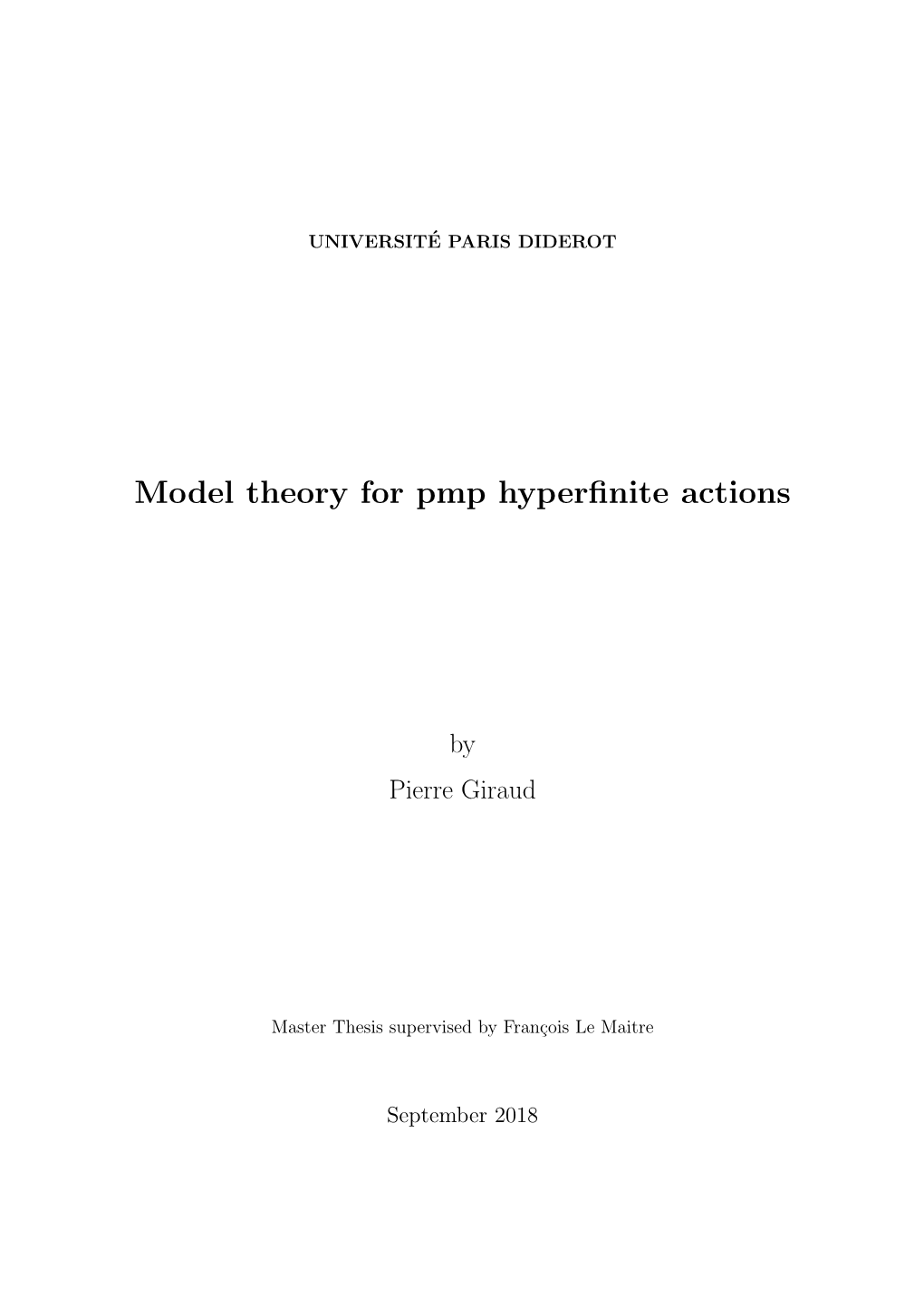 Model Theory for Pmp Hyperfinite Actions