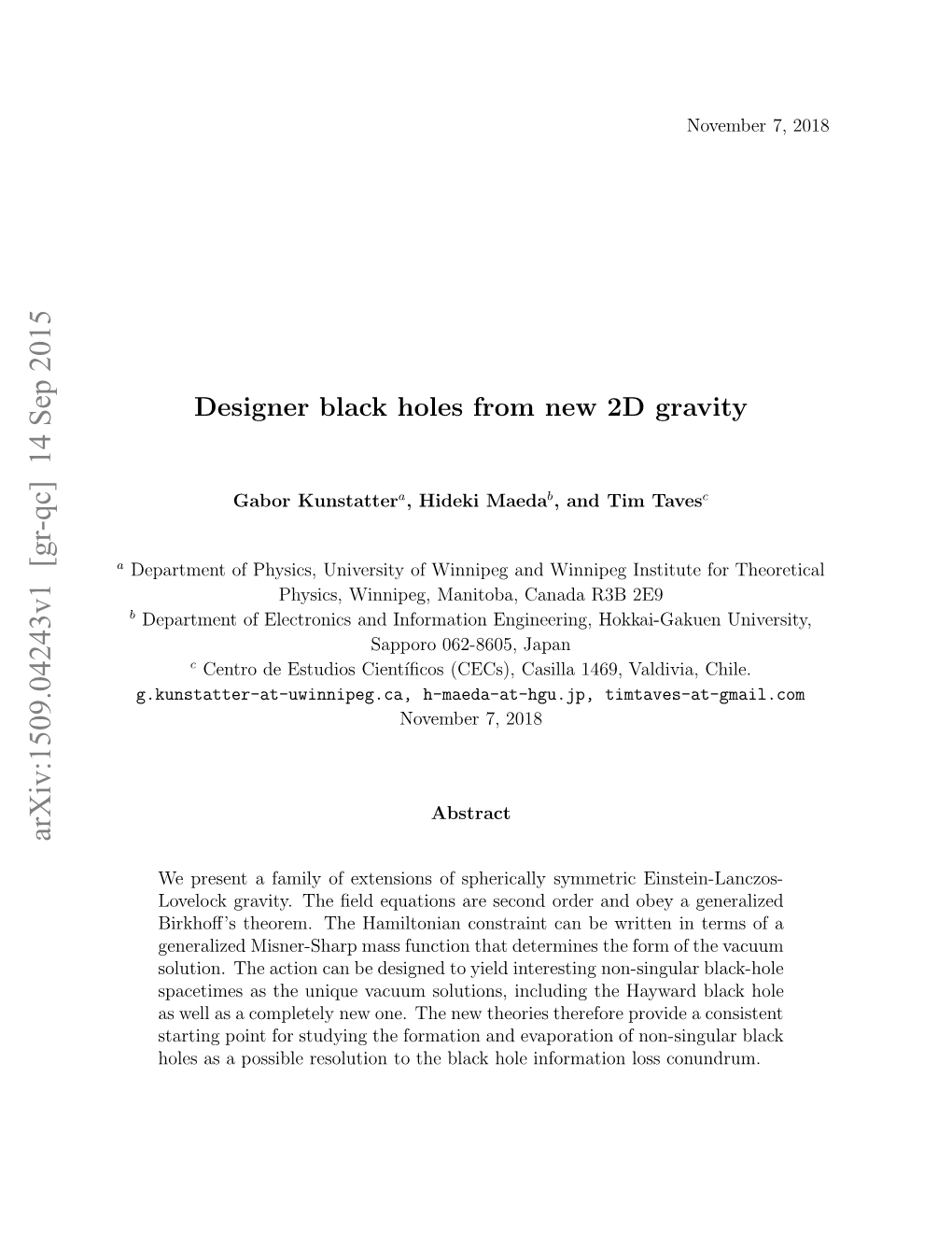 Designer Black Holes from New 2D Gravity