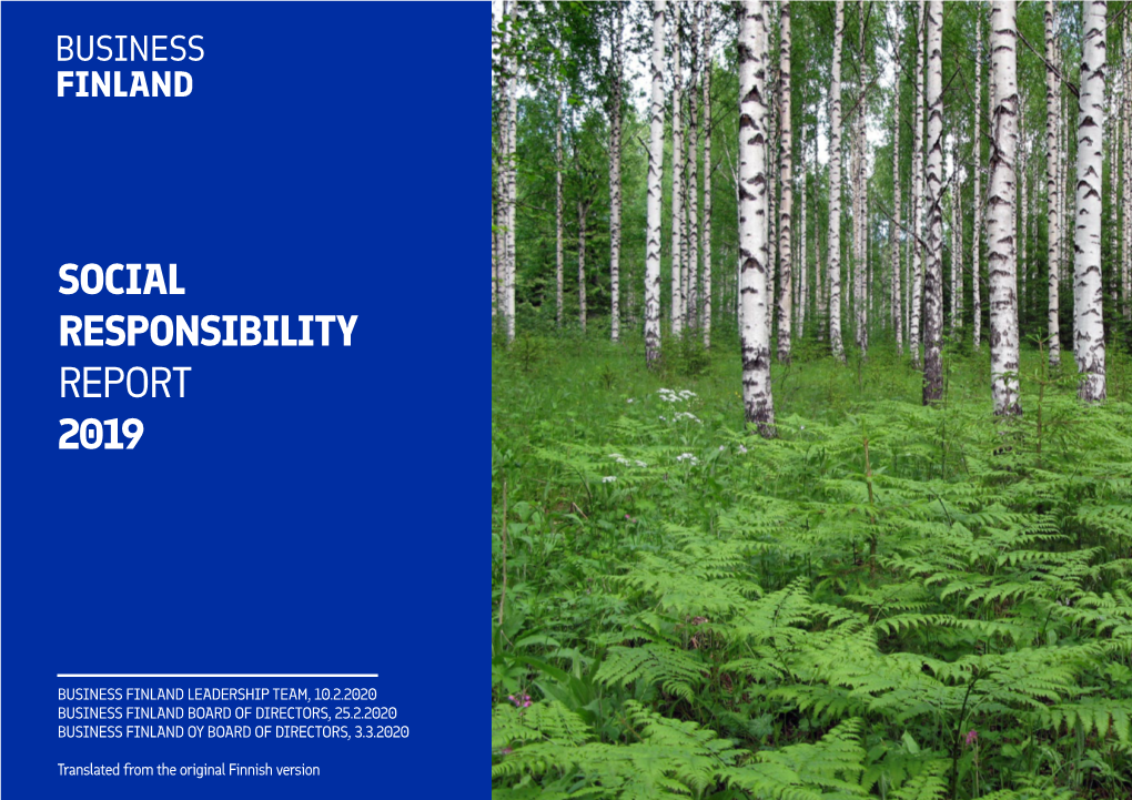 Social Responsibility Report 2019