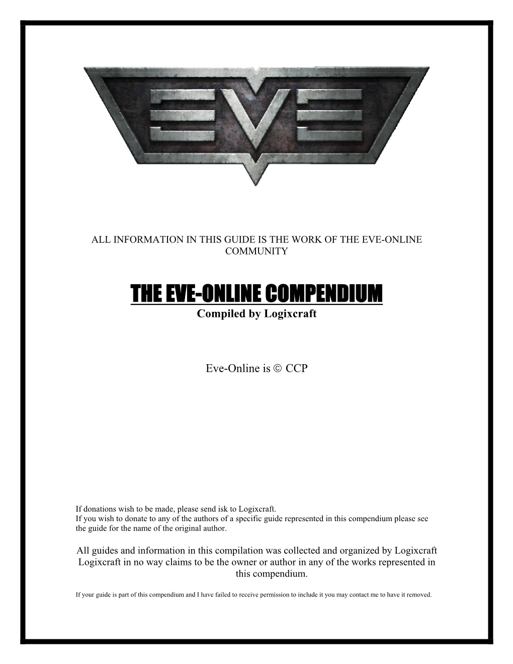 THE EVE-ONLINE COMPENDIUM Compiled by Logixcraft