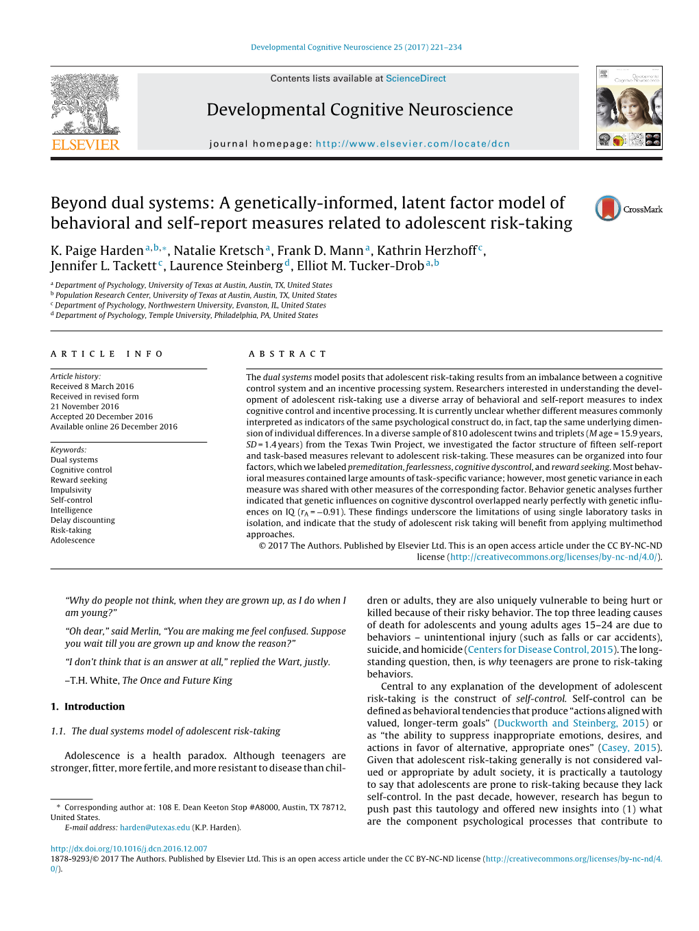 Beyond Dual Systems: a Genetically-Informed, Latent Factor Model Of