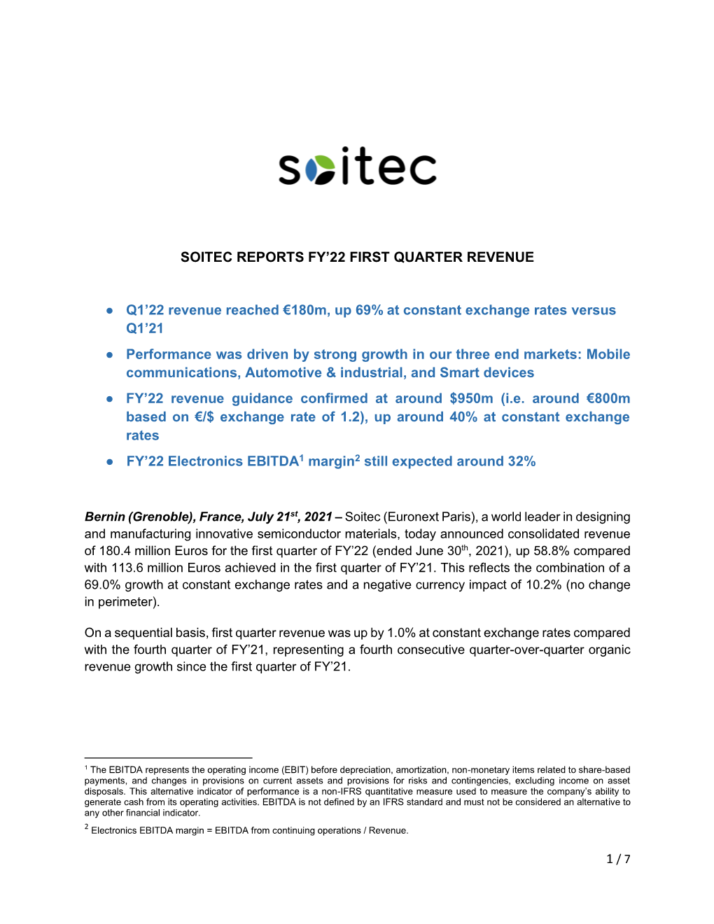 SOITEC PR Sales Q1'22 VA