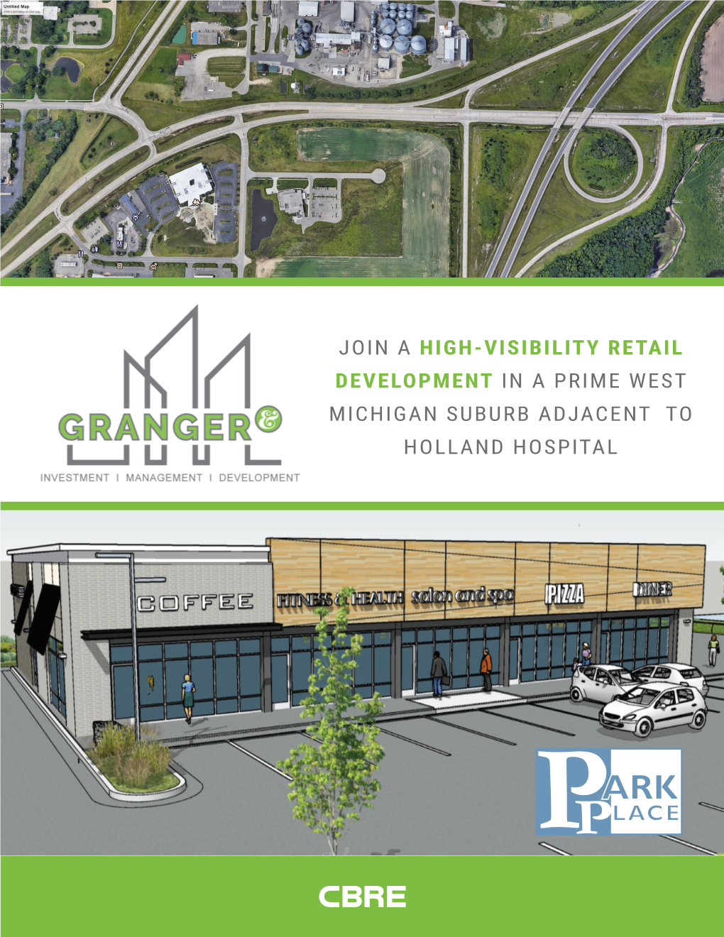 Join a High-Visibility Retail Development in a Prime West Michigan Suburb Adjacent to Holland Hospital