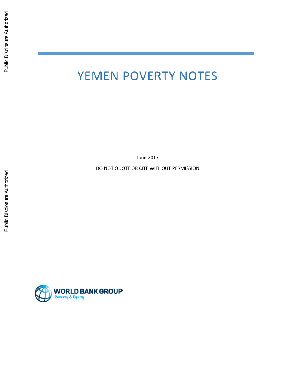 Yemen Poverty Notes