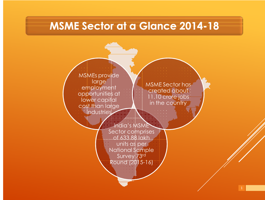 MSME Sector at a Glance 2014 MSME Sector at a Glance 2014-18