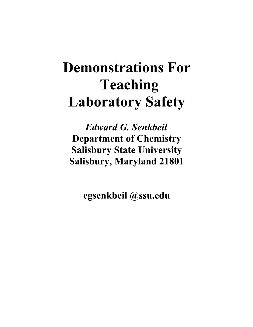 Demonstrations for Teaching