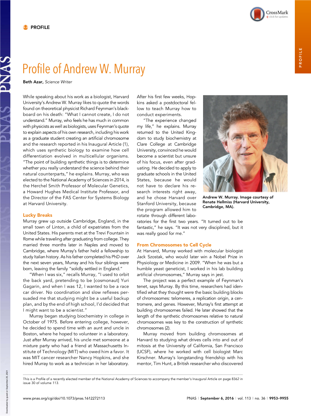 Profile of Andrew W. Murray PROFILE