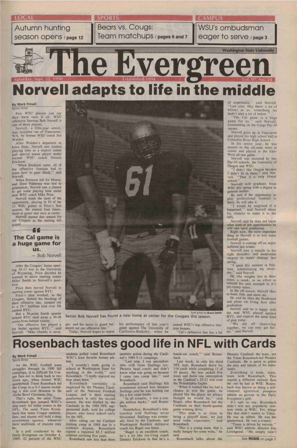 Norvell Adapts to Life in the Middle
