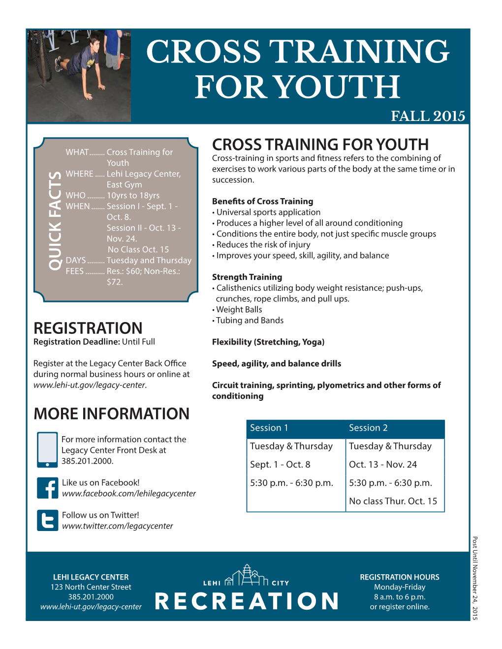 Cross Training for Youth Fall 2015