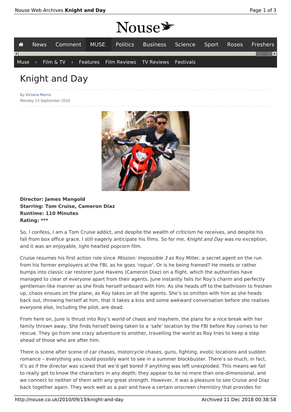 Knight and Day | Nouse