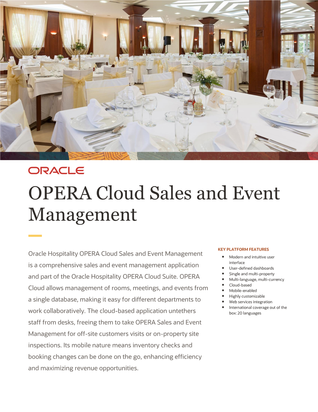 OPERA Cloud Sales and Event Management