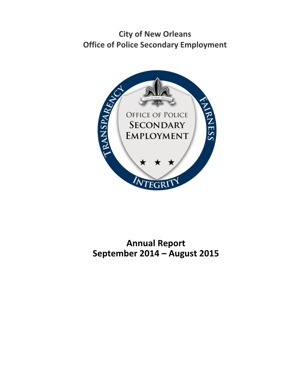 OPSE Annual Report, Sep 2014