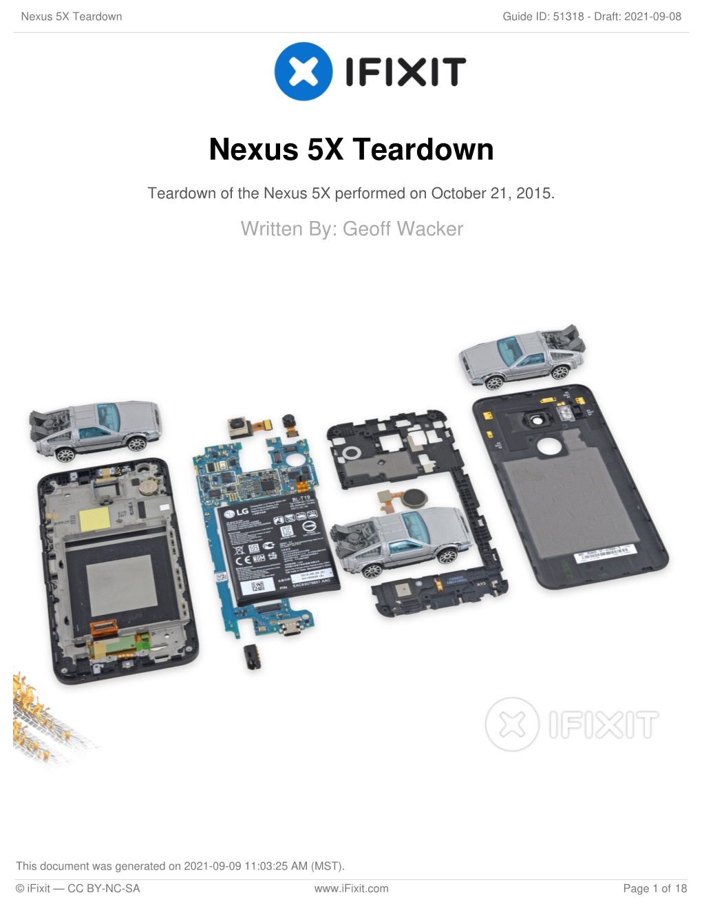 Nexus 5X Teardown Guide ID: 51318 - Draft: 2021-09-08