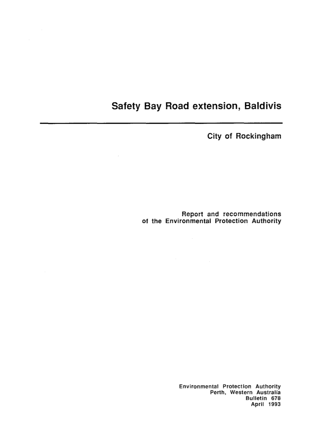 Safety Bay Road Extension, Baldivis