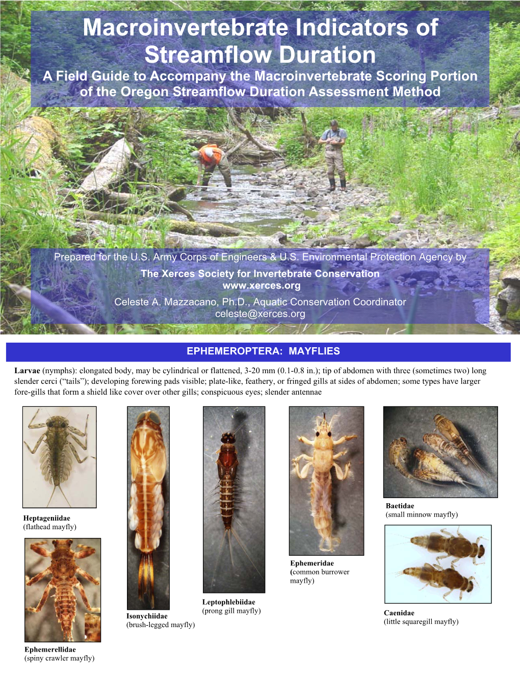 Macroinvertebrate Indicators of Streamflow Duration