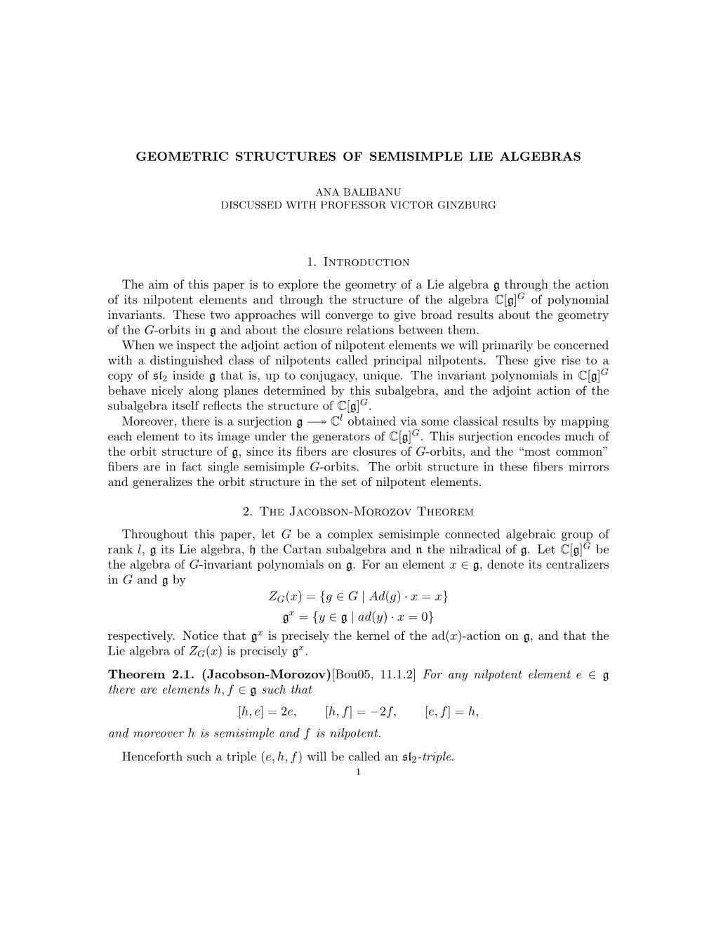 Geometric Structures of Semisimple Lie Algebras