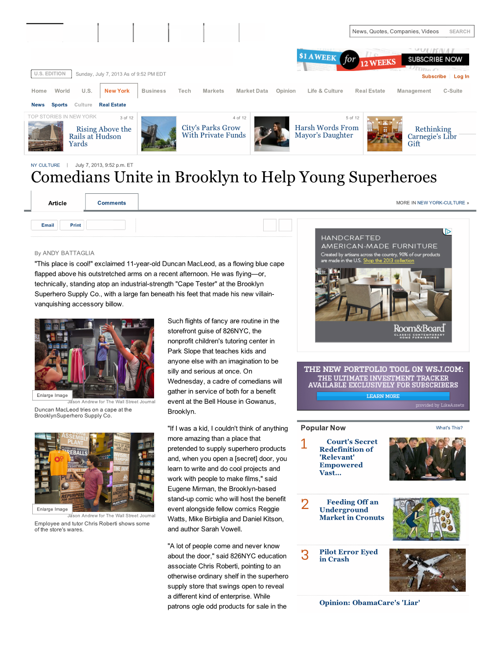 Comedians Unite in Brooklyn to Help Young Superheroes