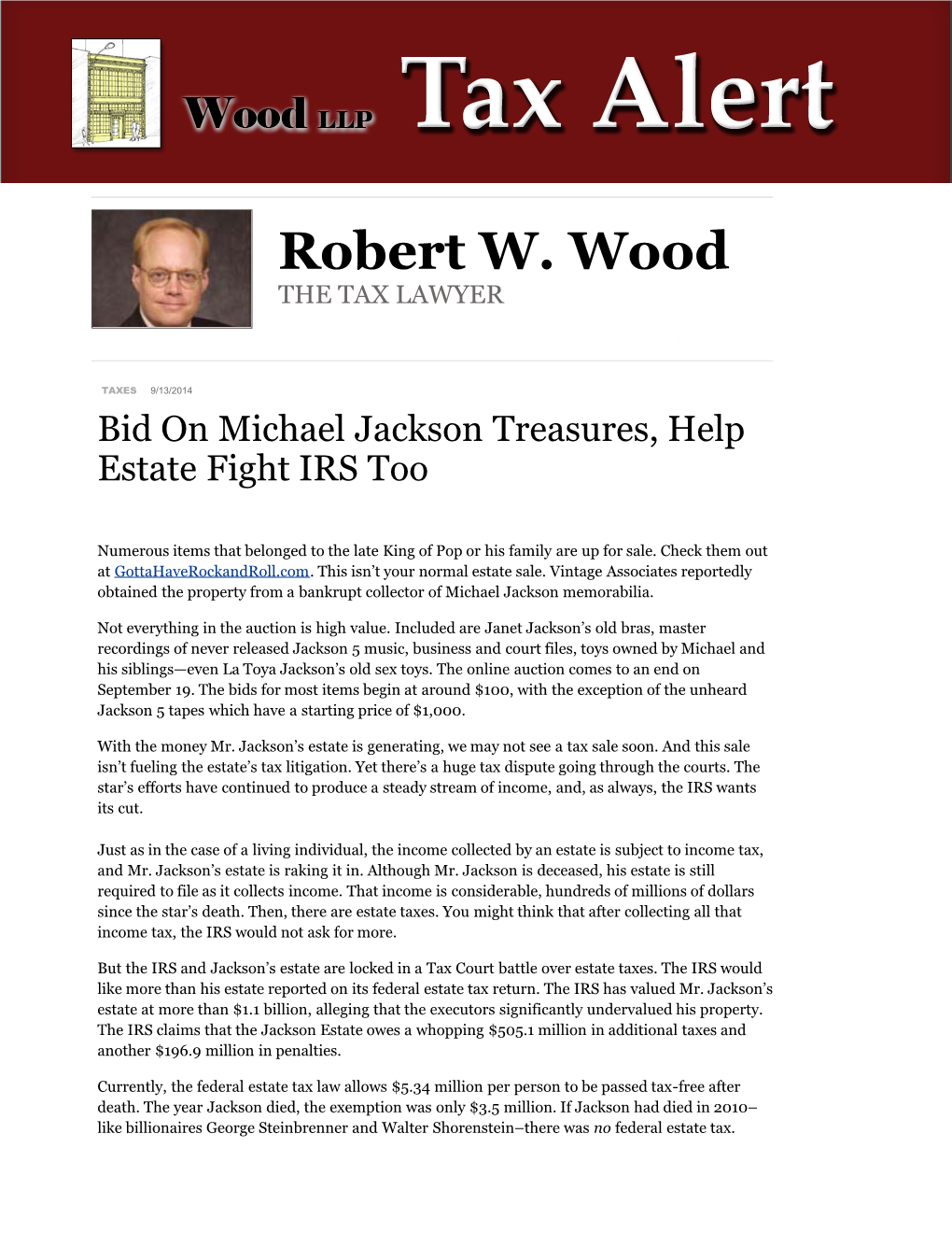Bid on Michael Jackson Treasures, Help Estate Fight IRS Too