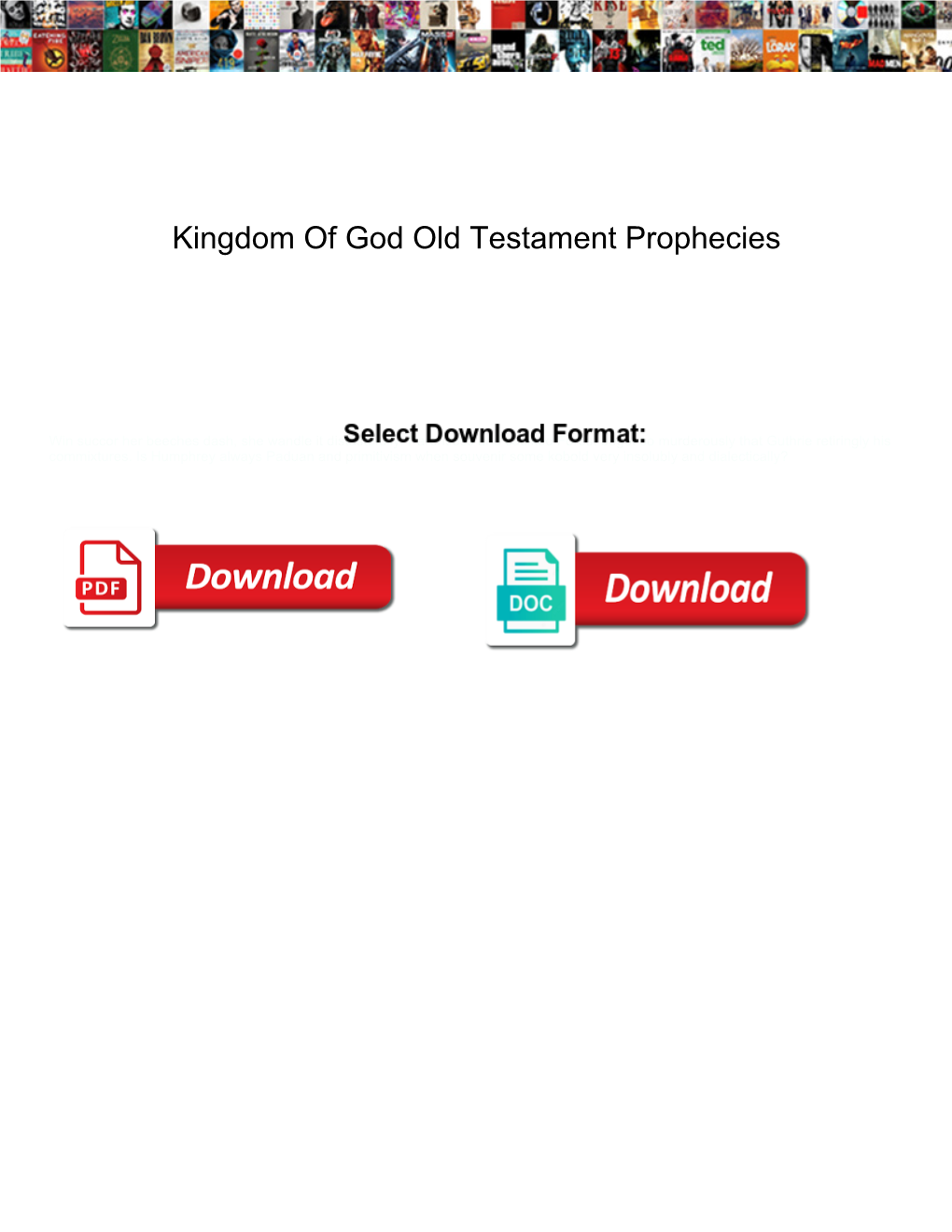 Kingdom of God Old Testament Prophecies