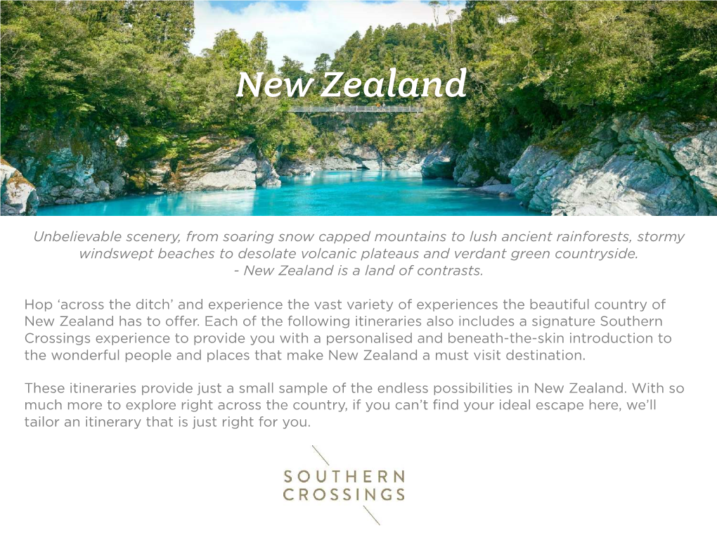 New Zealand Itinerary Suggestions