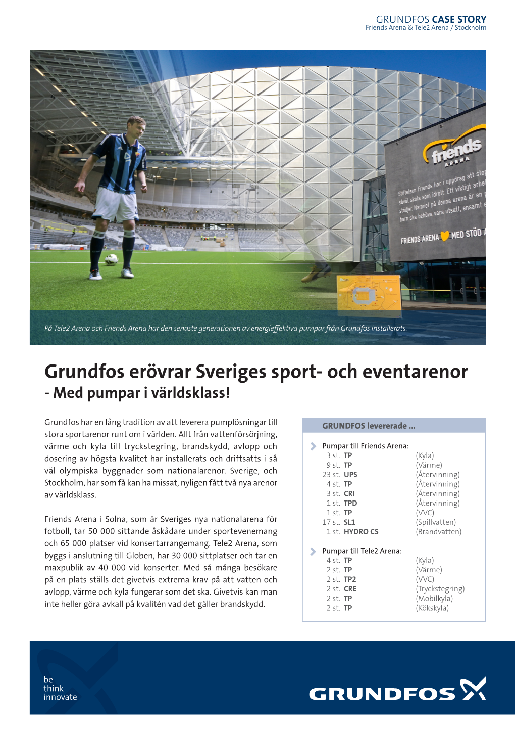 Grundfos Erövrar Sveriges Sport- Och Eventarenor - Med Pumpar I Världsklass!