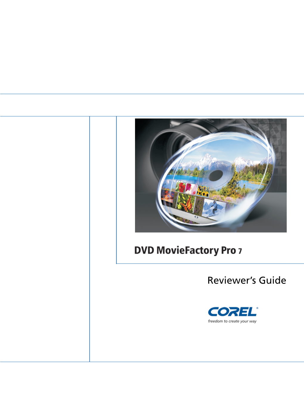 Corel DVD Moviefactory 7 Reviewer's Guide