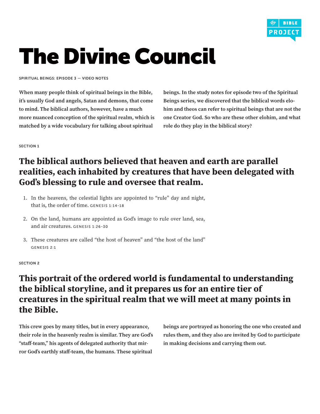 The Divine Council