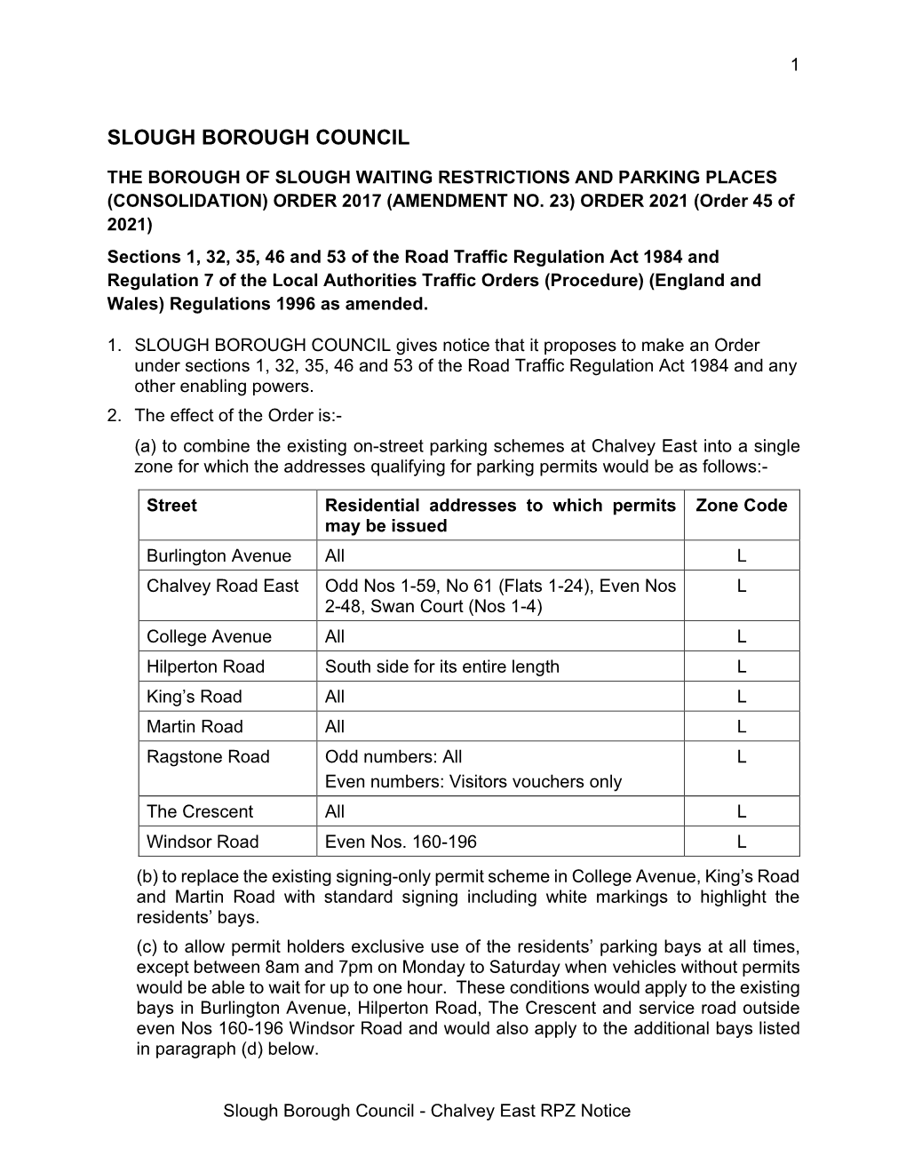 Chalvey East RPZ Notice 2