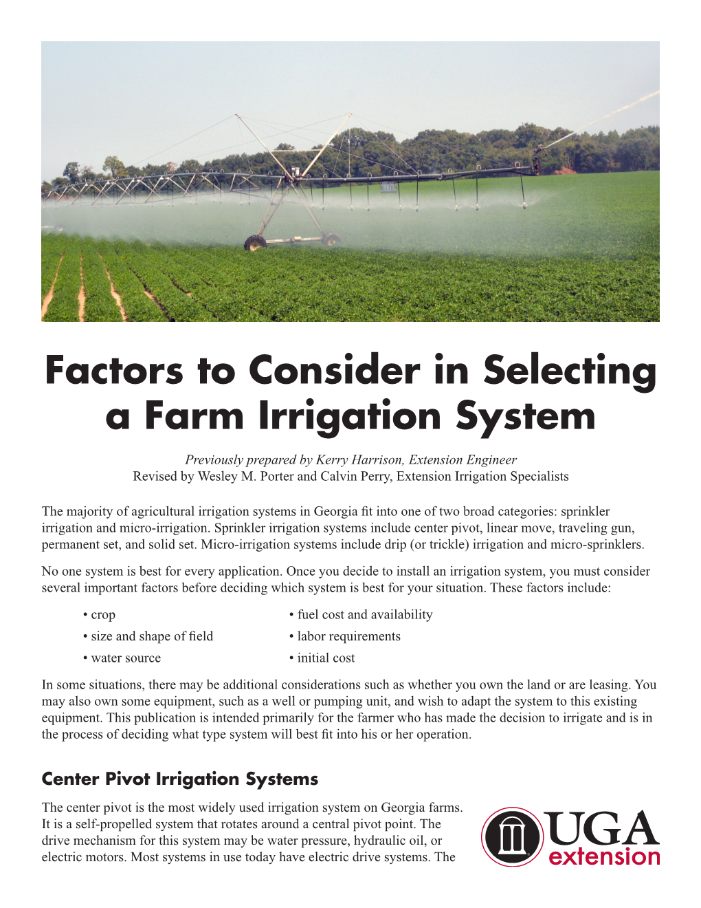 Factors to Consider in Selecting a Farm Irrigation System