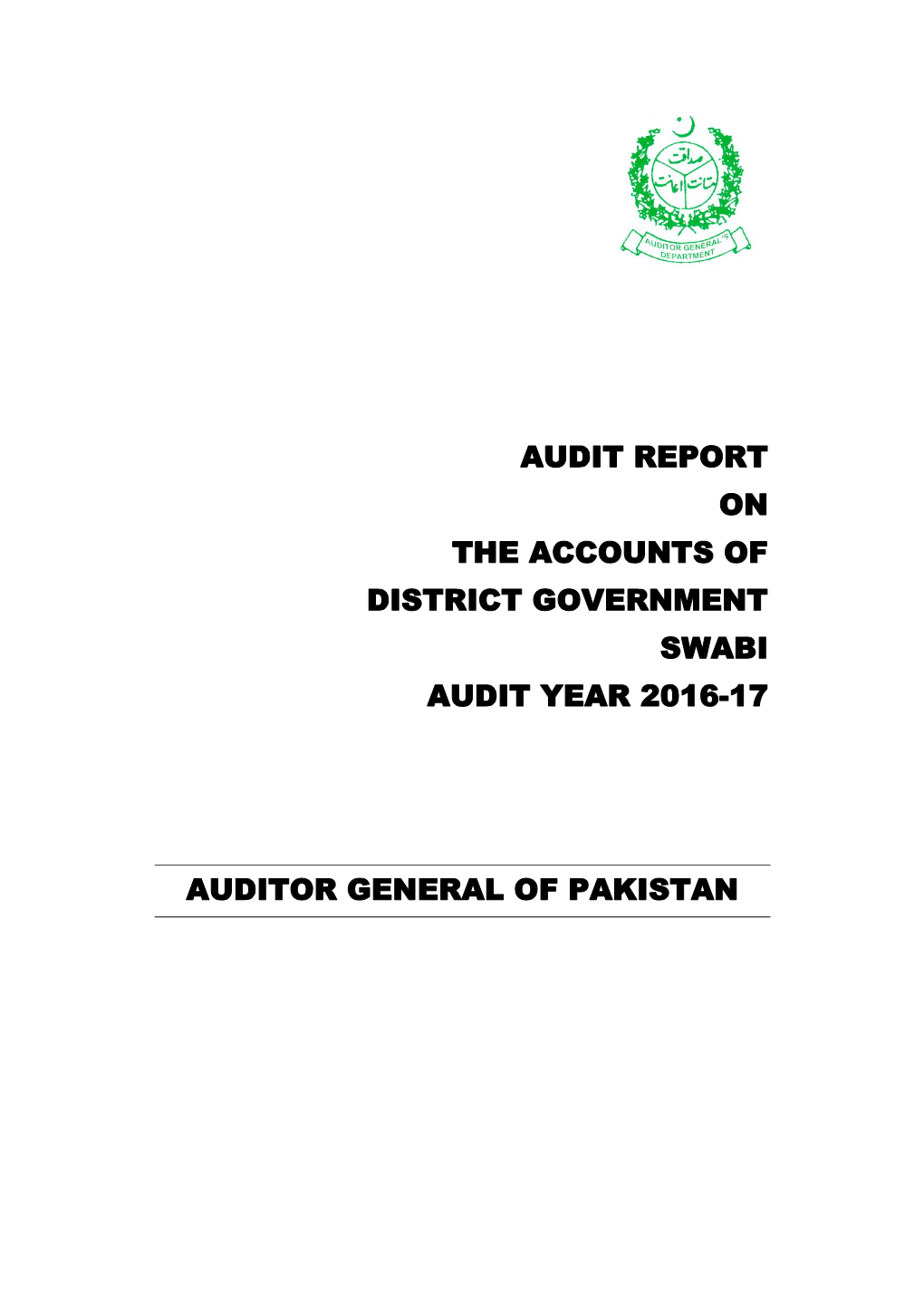 Department of the Auditor General of Pakistan