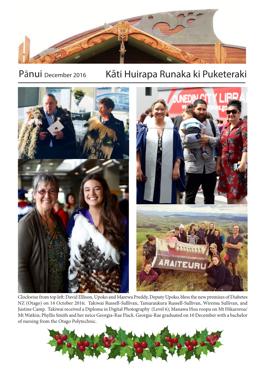 Kāti Huirapa Runaka Ki Puketeraki Pānui December 2016