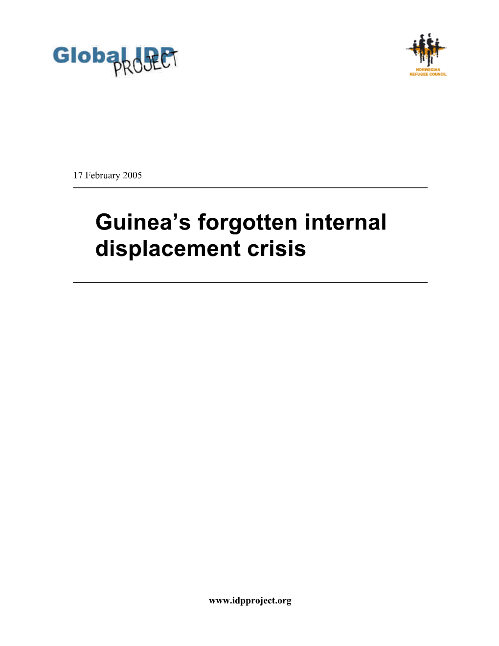 Guinea's Forgotten Internal Displacement Crisis