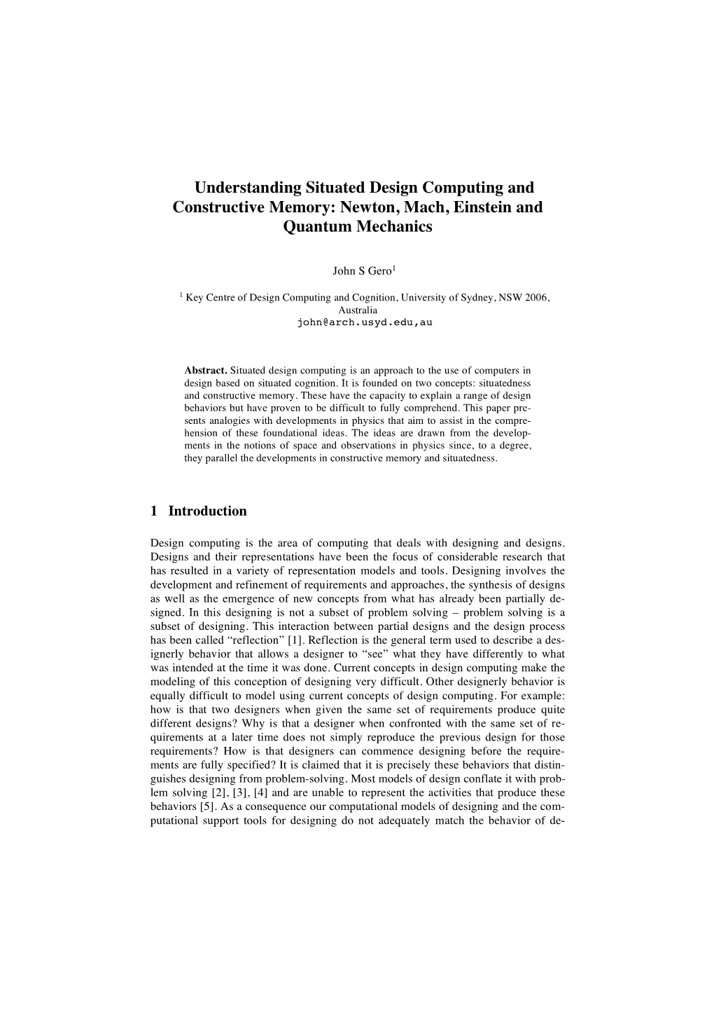 Understanding Situated Design Computing and Constructive Memory: Newton, Mach, Einstein and Quantum Mechanics