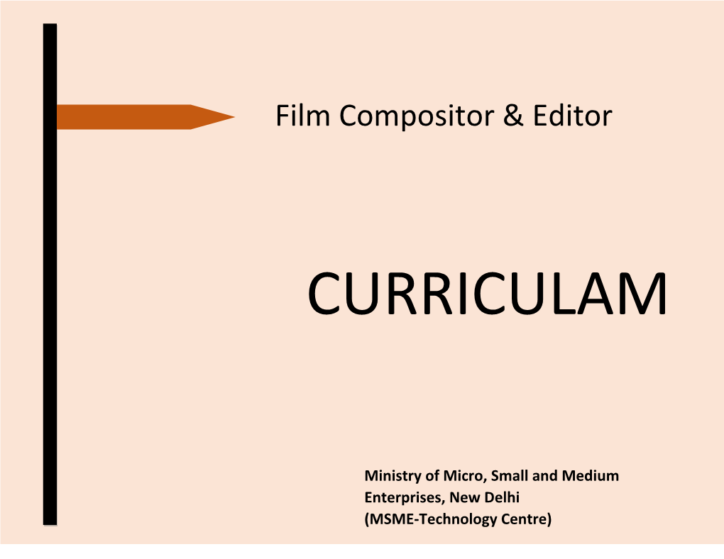 Film Compositor & Editor (Curriculum)
