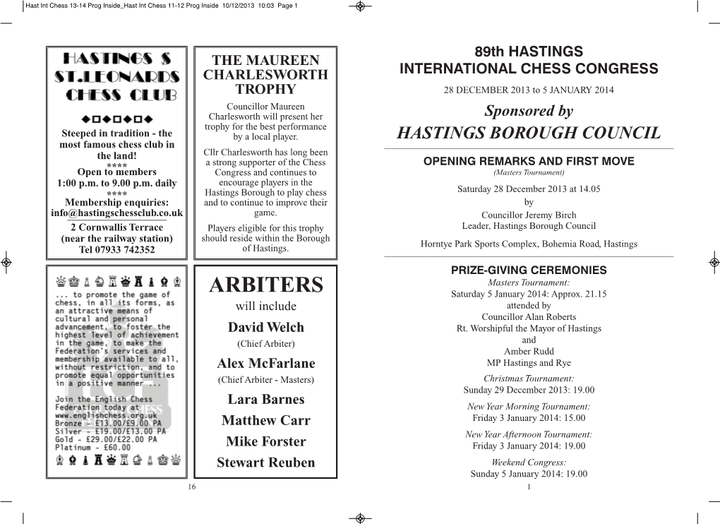 Hast Int Chess 11-12 Prog Inside 10/12/2013 10:03 Page 1