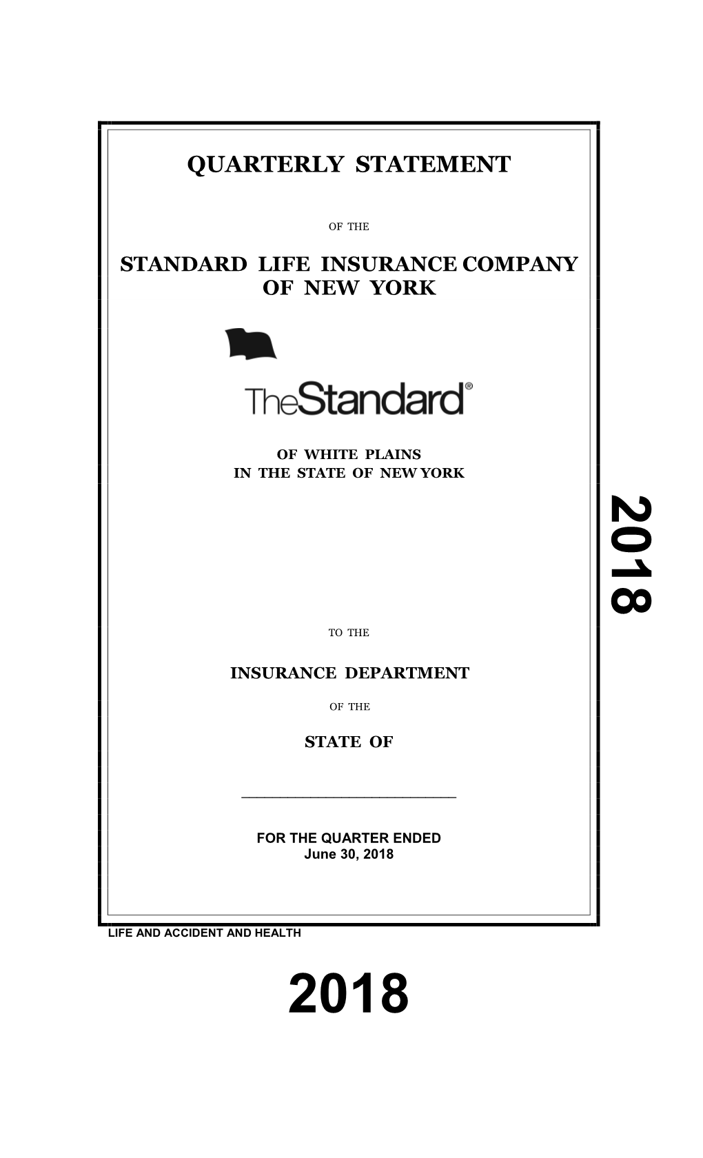 89009 Standard Life Insurance Company of New York