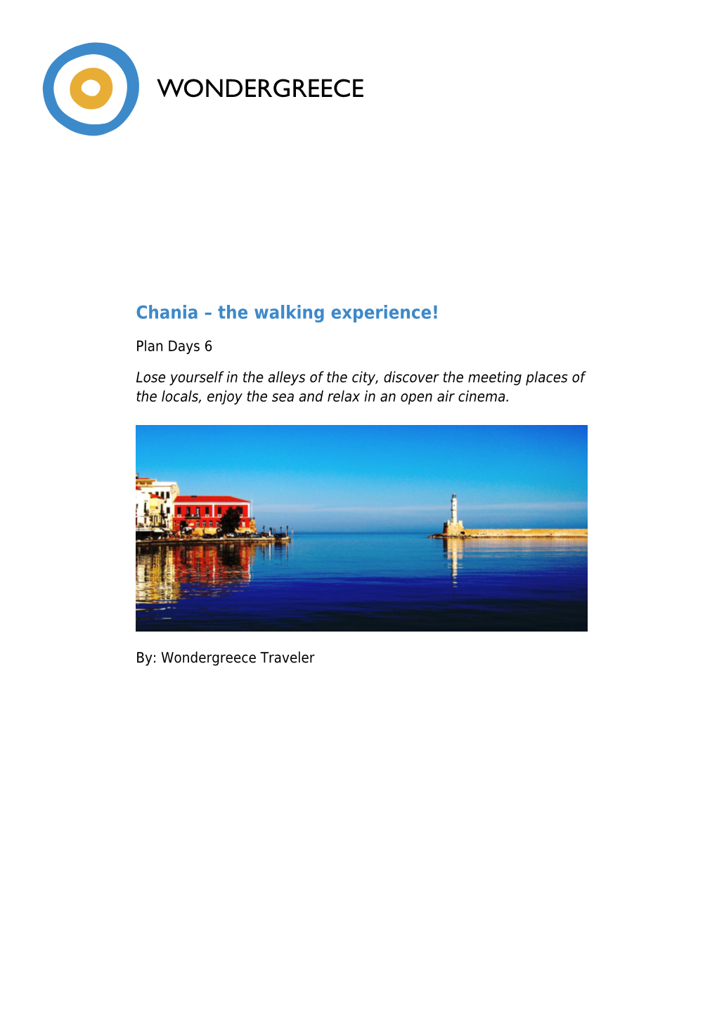 Chania – the Walking Experience!