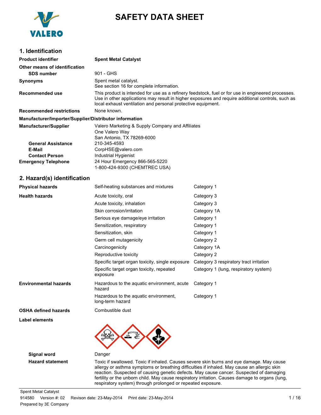 Safety Data Sheet