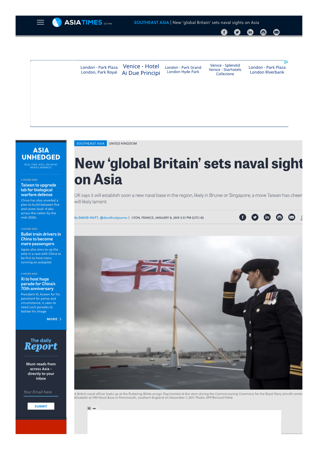 New 'Global Britain' Sets Naval Sight on Asia