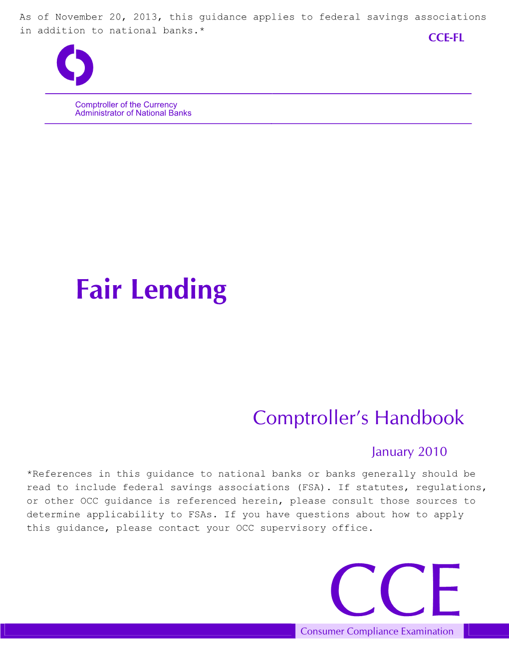 Fair Lending Handbook