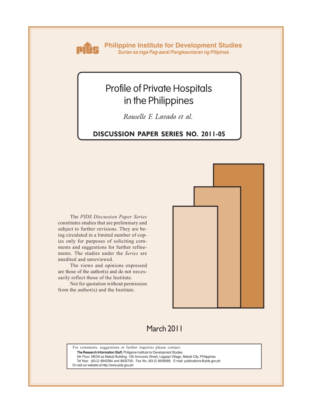 Profile of Private Hospitals in the Philippines