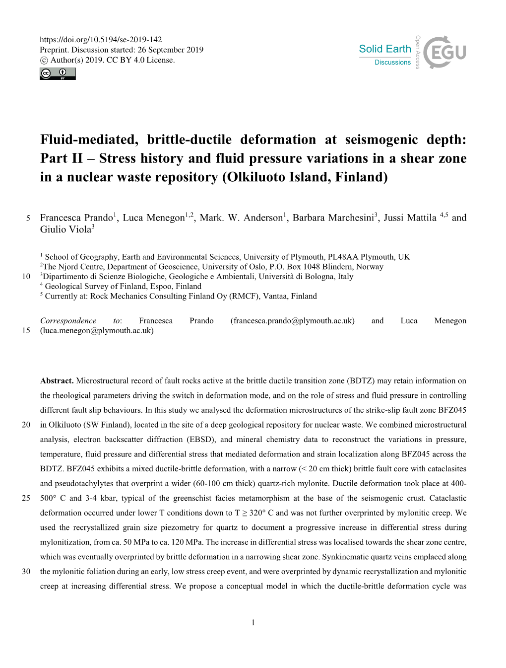 Fluid-Mediated, Brittle-Ductile Deformation At