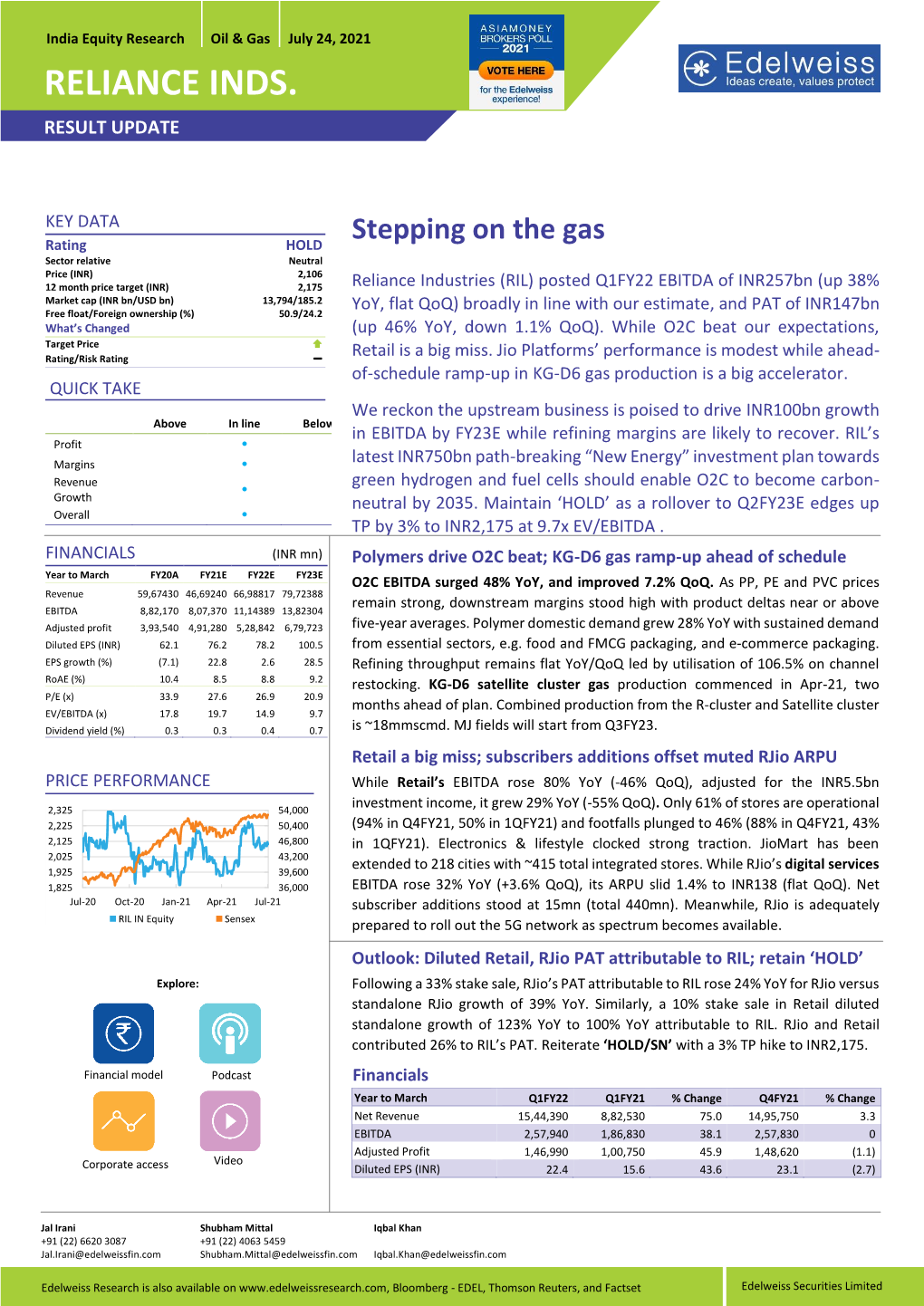 RIL in Equity 24Jul21 RU