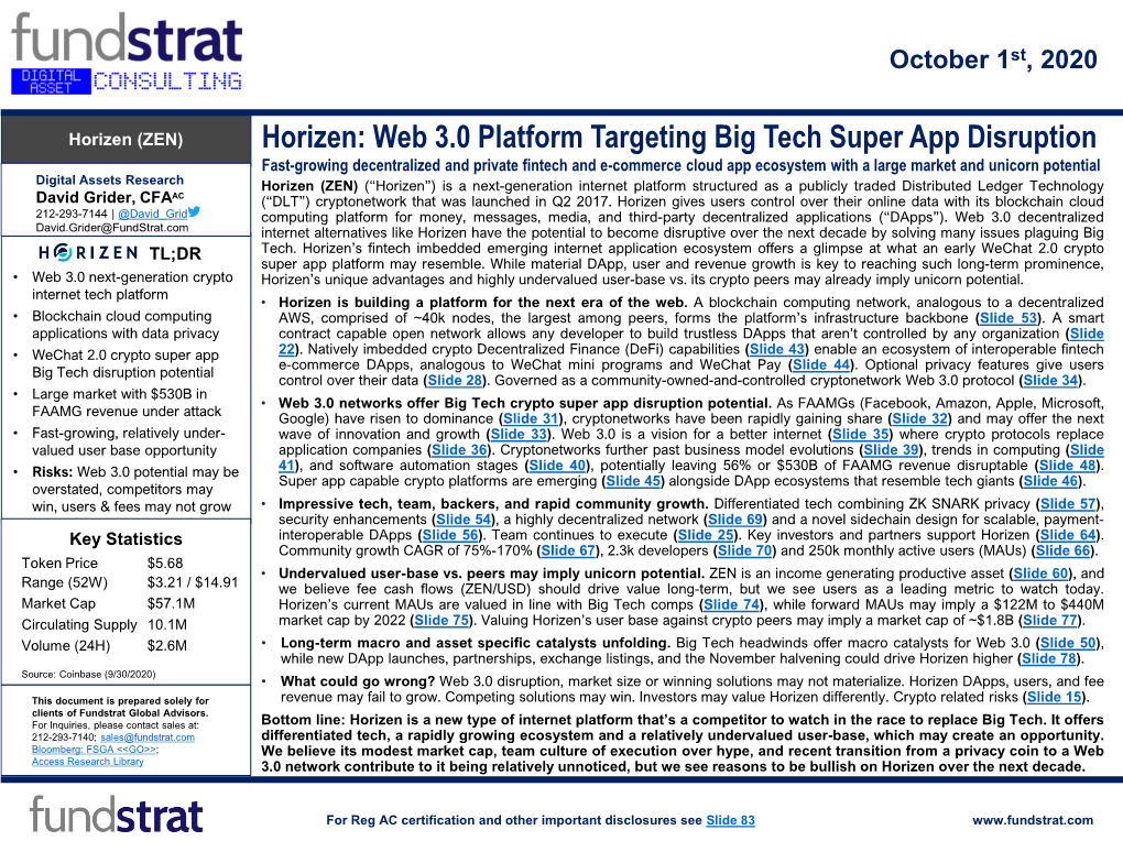 Horizen: Web 3.0 Platform Targeting Big Tech Super App Disruption
