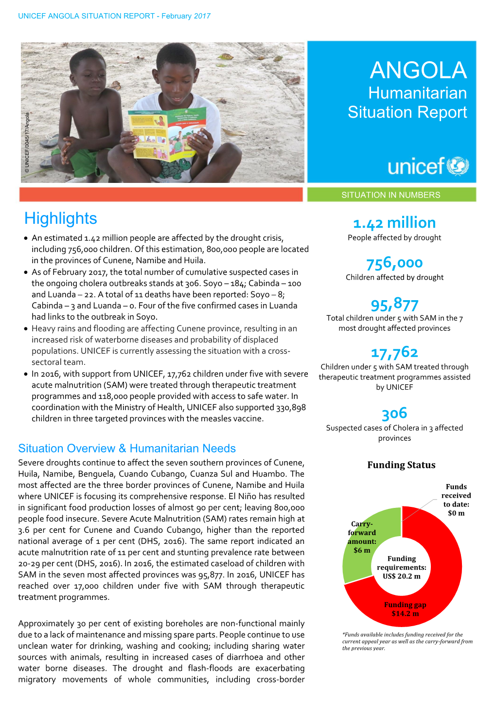 ANGOLA SITUATION REPORT - February 2017