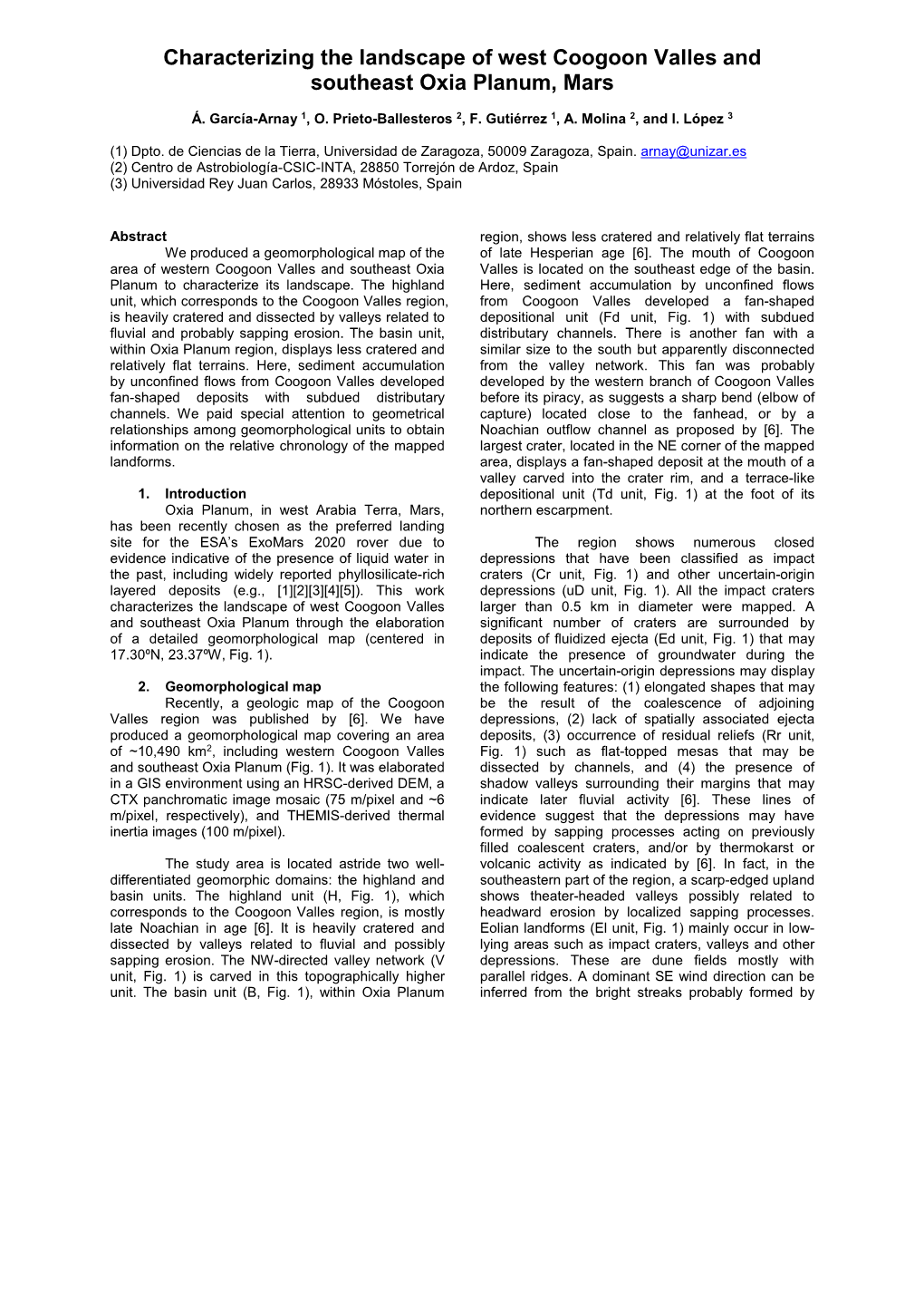 Characterizing the Landscape of West Coogoon Valles and Southeast Oxia Planum, Mars