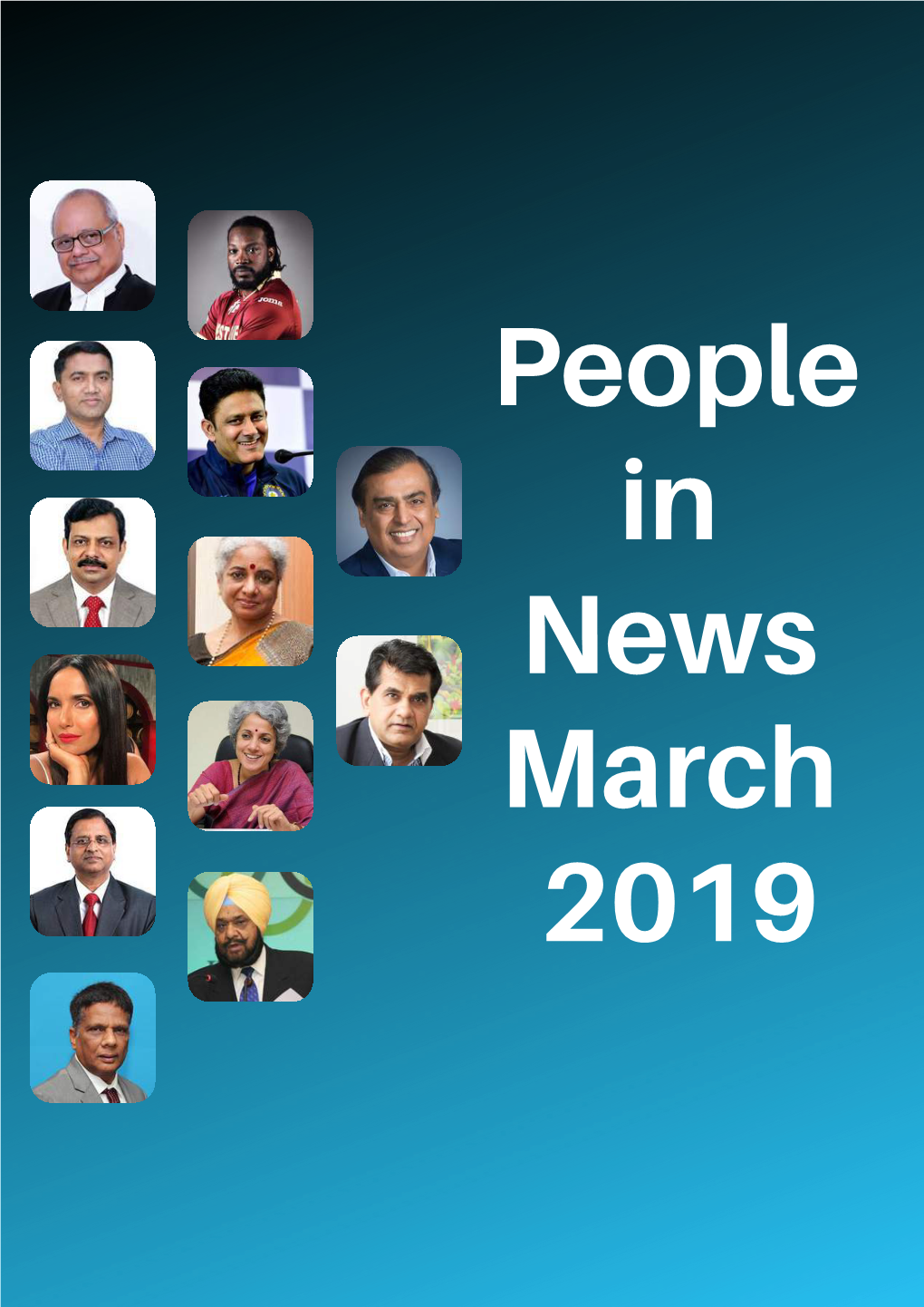 March 2019 People in News- March 2019