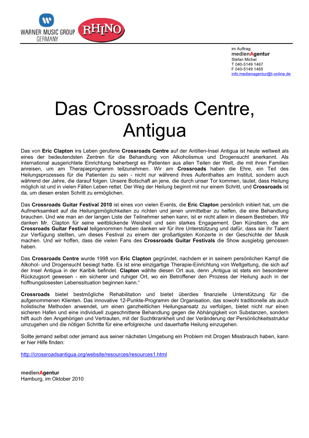 Das Crossroads Centre, Antigua