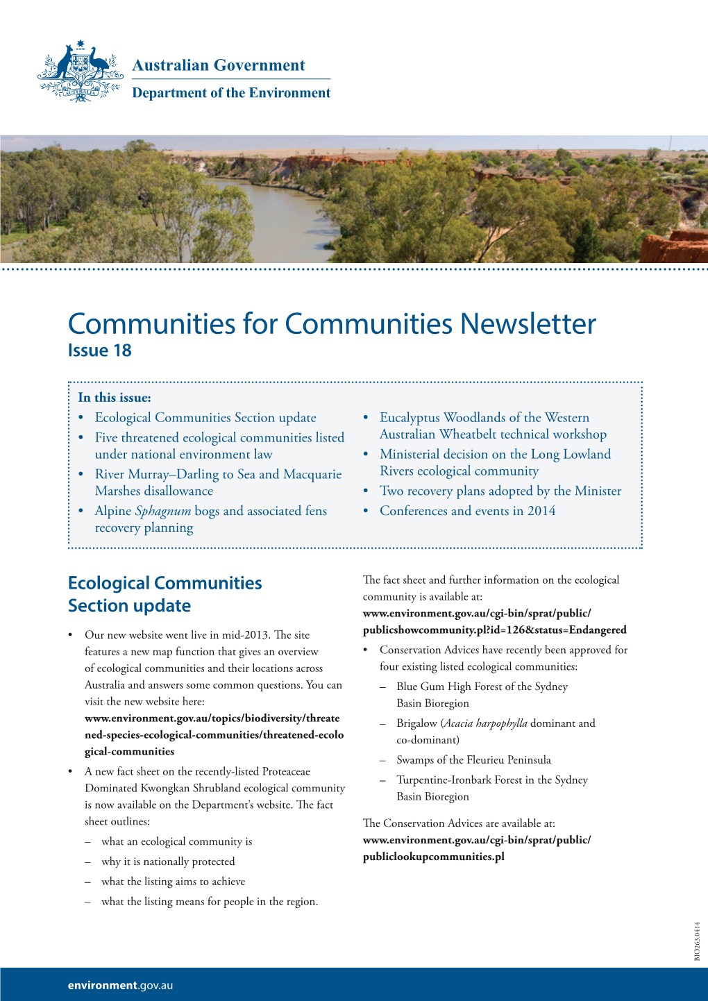 Communities for Communities Newsletter Issue 18