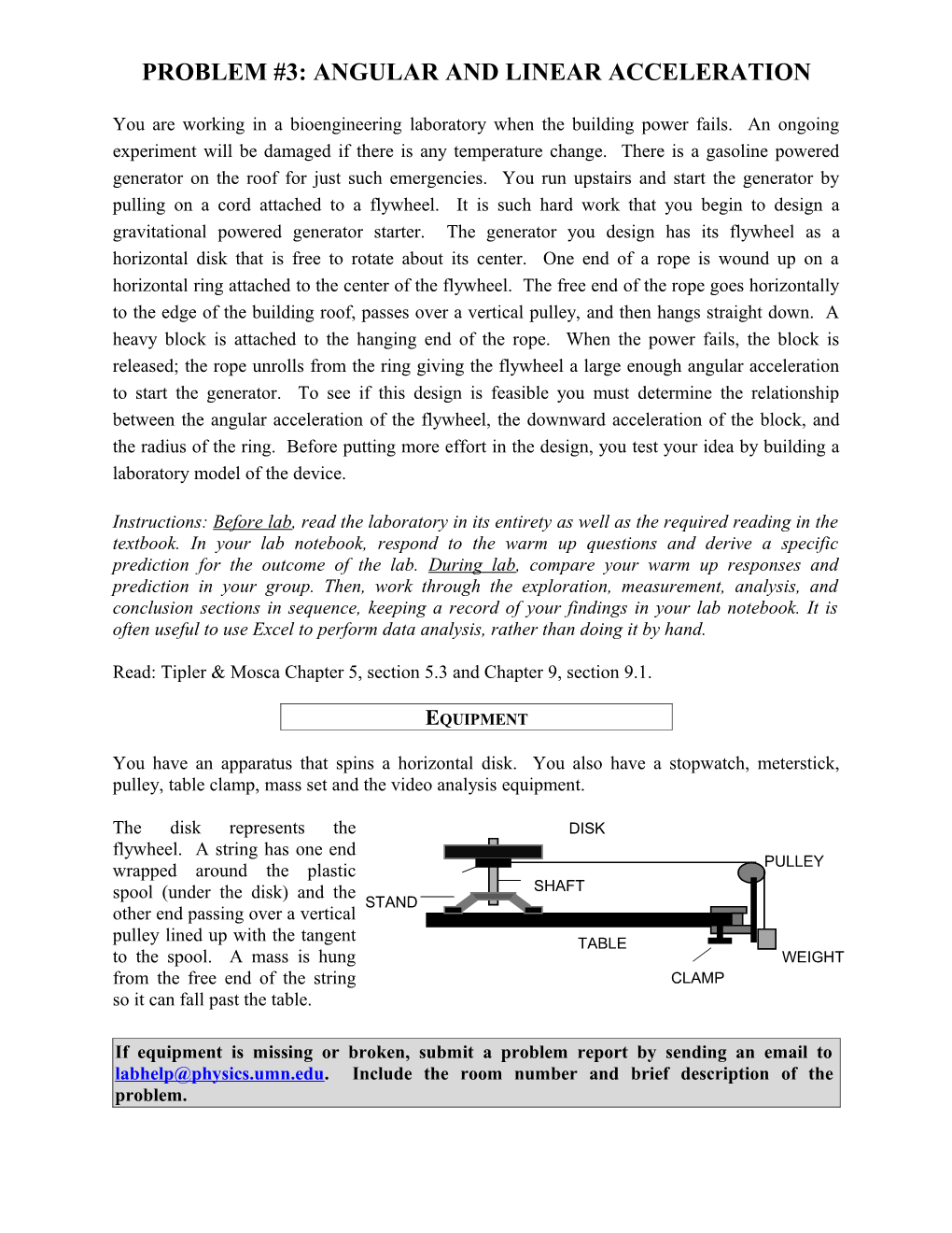 ANGULAR and LINEAR ACCELERATION 1301Lab6prob3